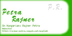 petra rajner business card